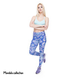 Women Legins Mandala Ombre Blue Printing Legging Fashion Casual High Waist Woman Leggings Women Legins Mandala Ombre Blue Printing Legging Fashion Casual High Waist Woman Leggings