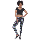 Leggings Women Neon Cat Black Printing Fitness Legging Silm Stretch Leggins High Waist Legins