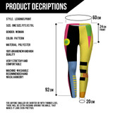 Women Leggings Simple Geometry Splicing Printing Leggins Fitness Legging Sexy High Waist