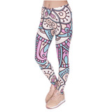 Women Legins Mandala Turquoise And Pink Printing Legging Fashion High Waist Woman Leggings Women Legins Mandala Turquoise And Pink Printing Legging Fashion High Waist Woman Leggings
