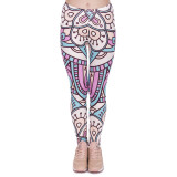 Women Legins Mandala Turquoise And Pink Printing Legging Fashion High Waist Woman Leggings Women Legins Mandala Turquoise And Pink Printing Legging Fashion High Waist Woman Leggings