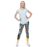 Women Leggings Creative Design Leggins Printed Trousers Tattoo Flower Legging High Waist Legins