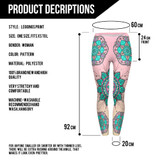 Women Legins Mandala Flower 3D Printing Legging Silm High Waist Woman Leggings