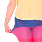 Large Size Leggings Triangles Rainbow Printed High Waist Leggins Plus Size
