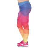 Large Size Leggings Triangles Rainbow Printed High Waist Leggins Plus Size