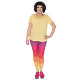 Large Size Leggings Triangles Rainbow Printed High Waist Leggins Plus Size