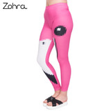 Flamingo Series Women Legging Pixel Beak Printing Leggings Fashion Fitness