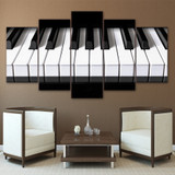 5 pieces canvas art piano keys HD printed music poster canvas painting home decor wall pictures for living room CU-1456C