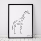 Geometric Giraffe Canvas Art Print Painting Poster, Wall Pictures for Home Decoration, Wall decor FA221-5