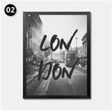 Black White Scenery Painting Wall Decor Painting World City Canvas Art Print Poster, Wall Pictures For Home Decoration HD2168