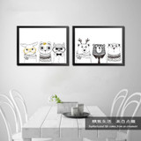 Cartoon Plants Canvas Art Print Poster, Best Friends Wall Pictures for Home Decoration, Giclee Wall Decor YT0047