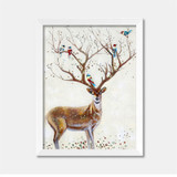 Animal And Nature Deer Canvas Art Print Poster Children's Art Prints Wall Picture Canvas Painting Home Decor FG0062