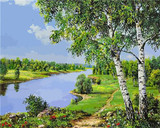 DIY Painting By Numbers Tree Landscape