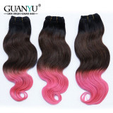 Blonde Hair Bundles with Highlights Brazilian Remy Ombre 613 Pink Red Blue Orange Piano Color Hair Weave 3 Bundles Human Hair