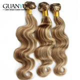 Blonde Hair Bundles with Highlights Brazilian Remy Ombre 613 Pink Red Blue Orange Piano Color Hair Weave 3 Bundles Human Hair