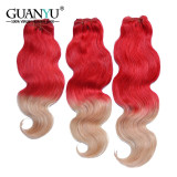 Blonde Hair Bundles with Highlights Brazilian Remy Ombre 613 Pink Red Blue Orange Piano Color Hair Weave 3 Bundles Human Hair