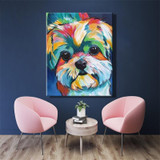 DIY paint by number pop art dog