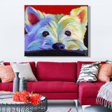 DIY paint by number pop art dog