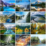 DIY Painting By Number Mountain Painting DIY Painting By Number Mountain Painting