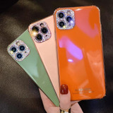 Rhinestone Sparkling Electroplated Phone Cases For IPhone 12 Camera Lens Protector