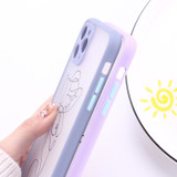 Transparent Abstract Protective Case Geometric Line Body Phone Case For iPhone
