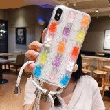 Colorful 3D Bear Cute Cartoon Lovely Samsung Galaxy Case & lanyard