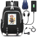 Anime ID :INVADED External USB Charge canvas Backpack