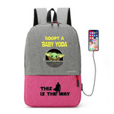 The Mandalorian Mochila Yoda baby USB Charging Backpack