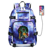 The Mandalorian Yoda baby Schoolbag USB Charge Backpack
