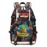 The Mandalorian Yoda baby Schoolbag USB Charge Backpack