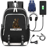 The Mandalorian Yoda baby USB Charge Mochila Travel Backpack