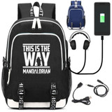 The Mandalorian Yoda baby USB Charge Mochila Travel Backpack