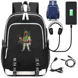 The Mandalorian Yoda baby USB Charge Mochila Travel Backpack