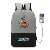 Beyblade G revolution Mochila USB Charging laptop Travel Backpack