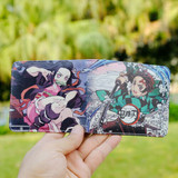 Demon Slayer: Kimetsu no Yaiba wallet with ID card holder short PU Bi-Fold Purse
