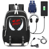 Spiderman Venom School USB Charge Interface Backpack