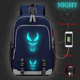 Superhero Spider-man Venom USB Laptop Backpack