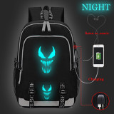 Superhero Spider-man Venom USB Laptop Backpack