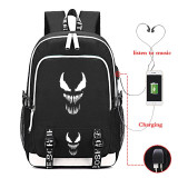 Superhero Spider-man Venom USB Laptop Backpack