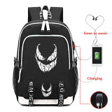 Superhero Spider-man Venom USB Laptop Backpack