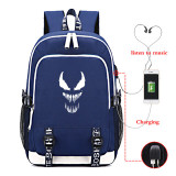 Superhero Spider-man Venom USB Laptop Backpack
