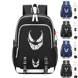 Superhero Spider-man Venom USB Laptop Backpack