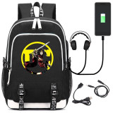 Justice League Superhero School USB Black Shoulder Laptop Backpack