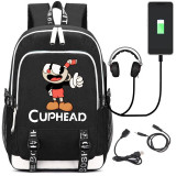 cuphead New Laptop External USB Charge Backpack