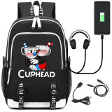 cuphead New Laptop External USB Charge Backpack