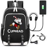 cuphead New Laptop External USB Charge Backpack