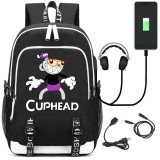 cuphead New Laptop External USB Charge Backpack