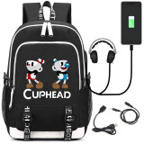 cuphead New Laptop External USB Charge Backpack