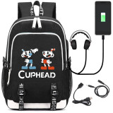 cuphead New Laptop External USB Charge Backpack