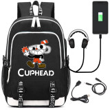 cuphead New Laptop External USB Charge Backpack